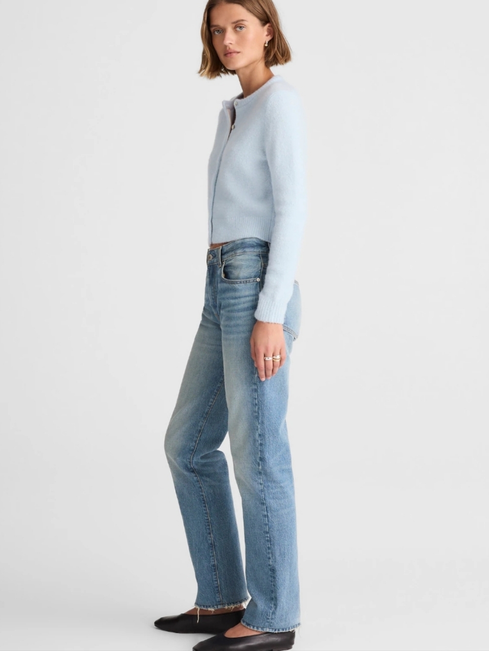 Madewell Alexa Chung for Madewell Franny Straight Jean in Oakwick Wash - Picture 3 of 10